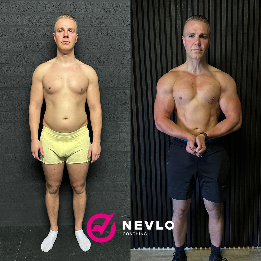 Transformatie resultaat van Mike Hagens, Spier opbouwen