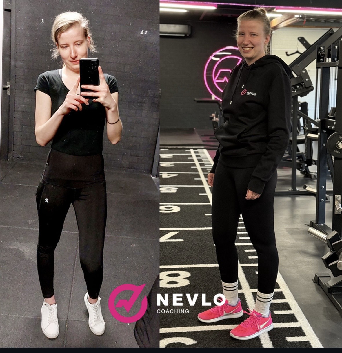 Transformatie resultaat van Manon — Spier opbouwen